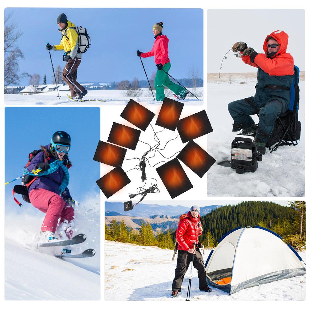 Încălzitor Electric Pânză 3 Nivele USB Tampoane Încălzire Termic Exterior Iarnă Vesta Încălzire Tampoane Încălzitor Vestă pentru Haine Încălzite DIY