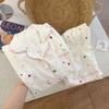 Summer New Pajamas Women's Short-sleeved Shorts Thin Cloud Cotton Cartoon Cute Large Size Korean Version Loungewear