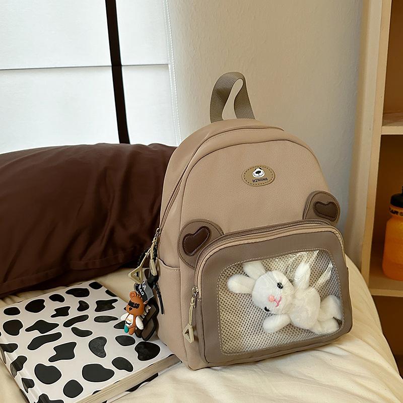 Schoolbag New Large Capacity Cute Cartoon Shoulder Bag Versatile Girl Pain Bag Casual Fashion Girls Transparent Backpack