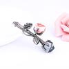 Rhinestone Leaves Barrettes Women Rose Flower Crystal Graceful Ponytail Holder Hair Accessories Hair Clip Female  Jewelry