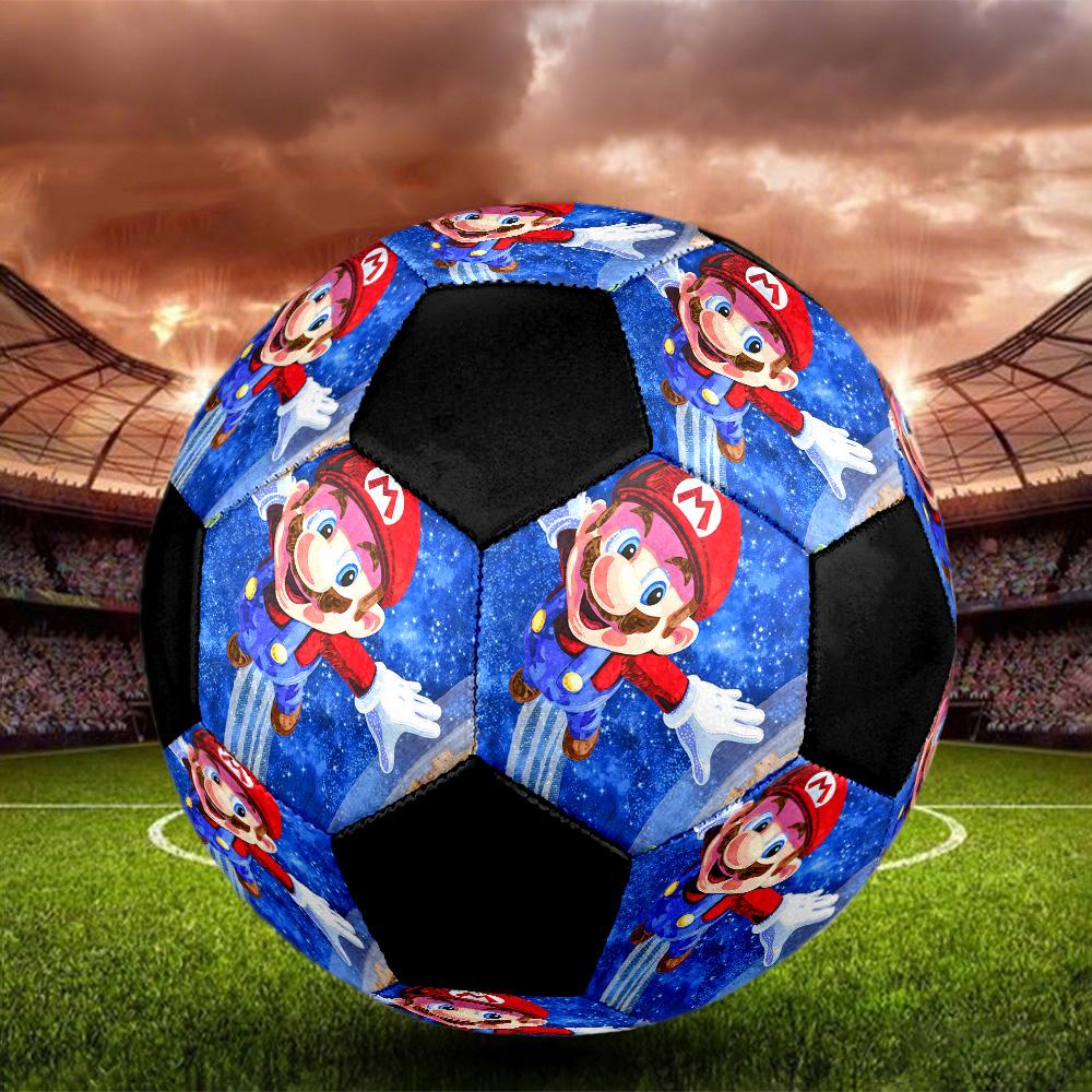 Super Mario2 Soccer Ball Colorful All Ages Machine Stitched PVC Competition Ready Durable High-Bounce.SIZE5