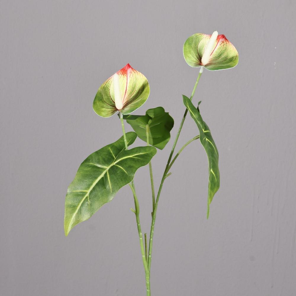 2 Forks Artificial Anthurium Multicolor Simulation Plant NEW Artificial Flower  Home Decoration