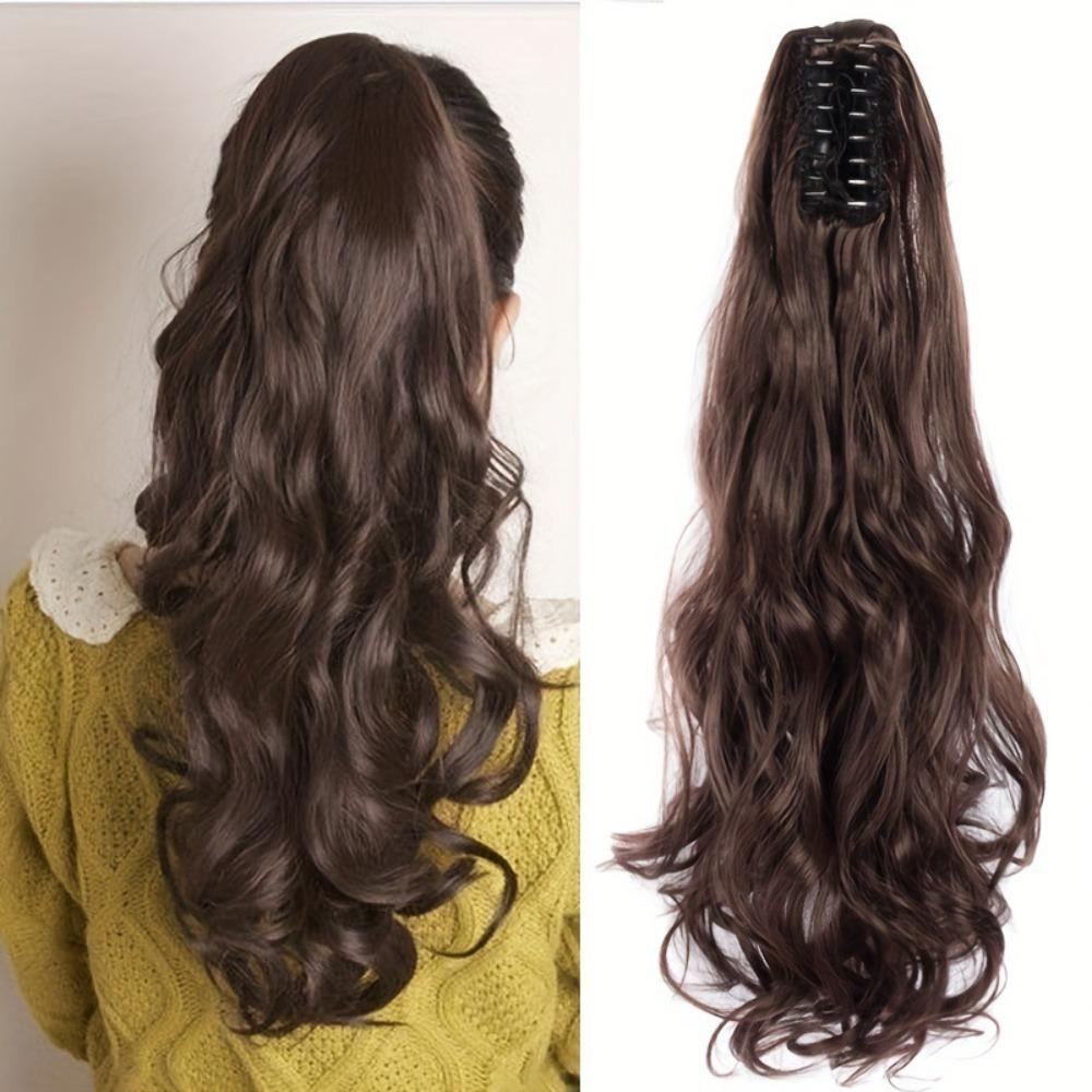 Curly Style Claw Clip in Hairpiece Long Synthetic Hairpiece New Wavy Ponytail