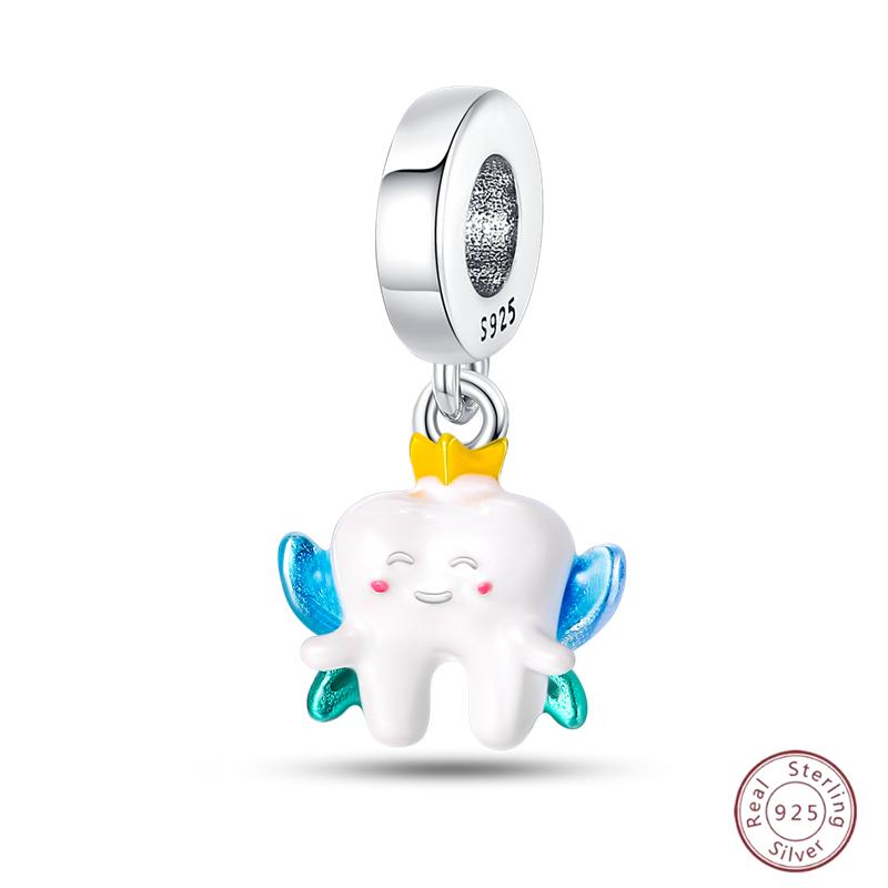 Copper Beaded Pendant Blue Shiny Zircon Suitable Original 3Mm Bracelet Women Fine Jewelry