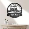 Custom Golf Cart Metal Sign Exquisite Personalized Wall Art for Home Office Durable Rust Resistant Easy Hang