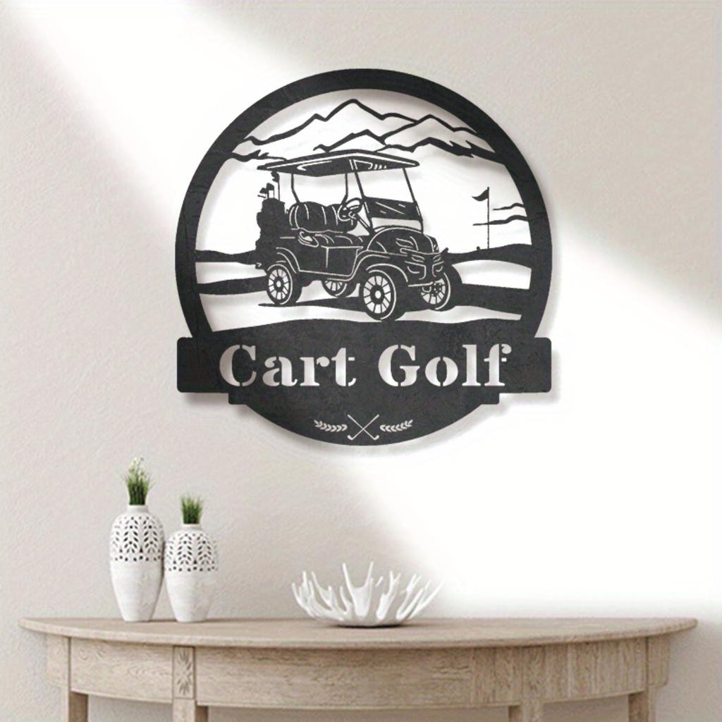 Custom Golf Cart Metal Sign Exquisite Personalized Wall Art for Home Office Durable Rust Resistant Easy Hang