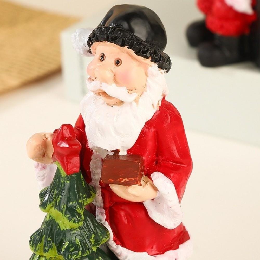 Christmas Santa Claus Ornaments Resin Material Miniatures Model New Micro Landscape  Home Decor