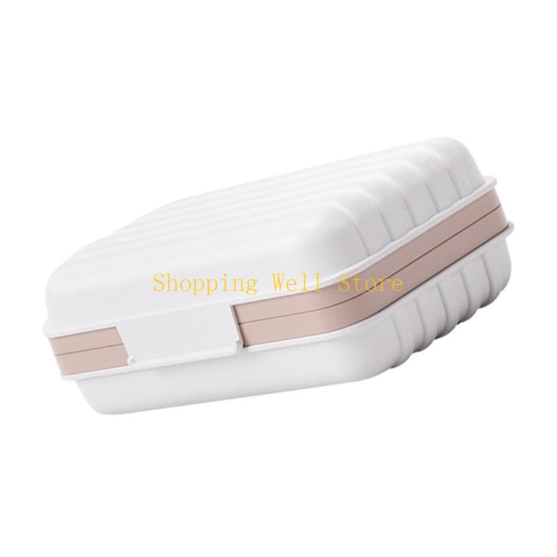 KX4B Bathroom Soap Dish with Lid Home Plastic Soap Box Leak-Proof Keeps Soap Dry Soap Container Travel Essentials for Camping