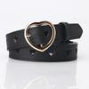 New Women's Simple and Versatile Love Hollow Belt Women's Pin Buckle Jeans Belt
