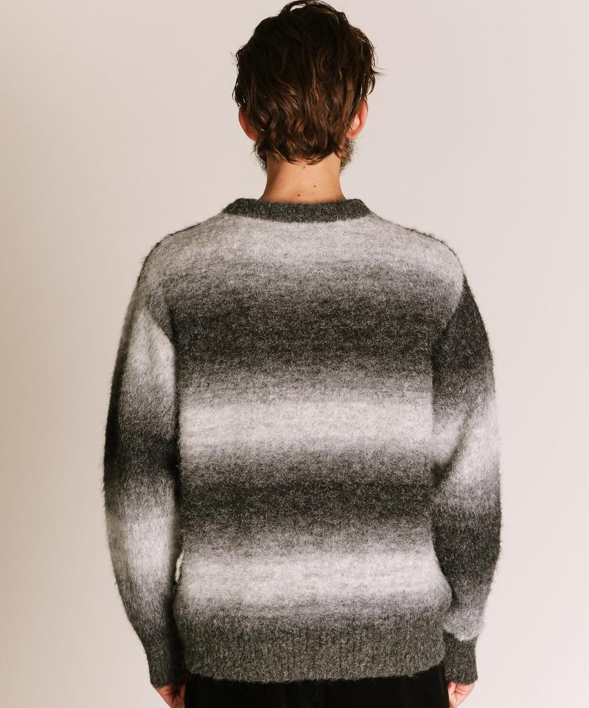 Schott GRADATION CREW KNIT, Men's, Size M, 010, Black, 782-5240004