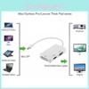 Mini Bolt Thunder Dp To Vga Hdmi Dvi 3in1 Adapter Converter Cable Display Port