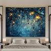1Pc Enchanting Firefly Forest Wall Tapestry - Polyester Art With Glowing Lanterns & Lush Greenery, Perfect For Living Room, Bedr