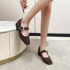 Fashion 2025  Women Square Toe High Heels Shoes Suede Marie Janes Shoes New Winter Woman Brand Fashion Shallow Elegant Pumps Zapatillas
