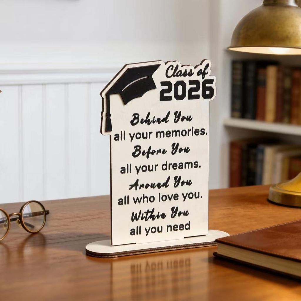 2026 Graduation Celebration Wooden Decor & Ornaments Wooden Plaques (Graduation Gifts), Perfect For Him Or Her