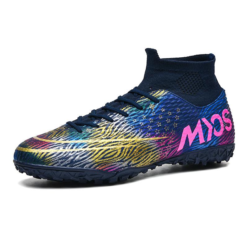 

Футбольные бутсы с высоким верхом мужские и женские сломанные шипы tf искусственный газон AG шипы студенческие кожаные тренировочные футбольные бутсы для ног 35