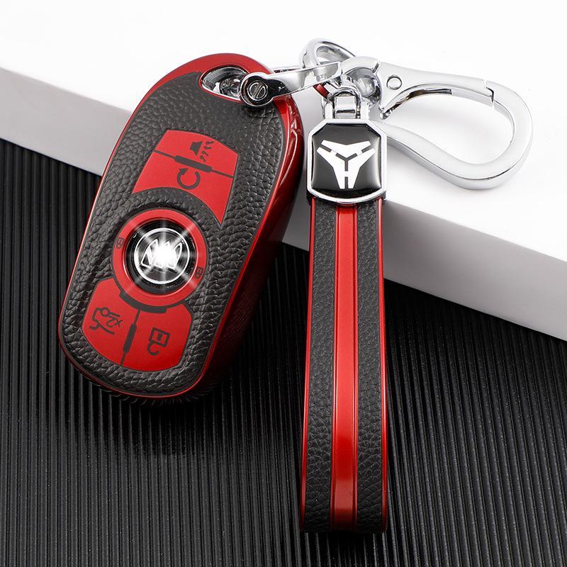 Leather Key Case for Buick Envision, New Regal 21, LaCrosse, GL6 Models - Unisex Design