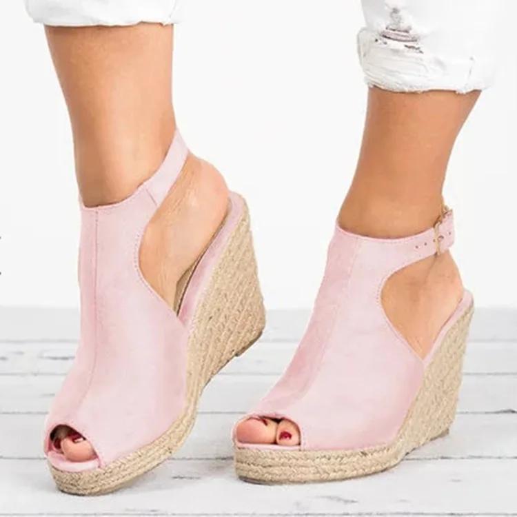 Plus Size 35-43 Platform Sandals Wedges Shoes for Women Heels Sandalias Mujer Summer Clog Womens Zapatos De Hombre E12