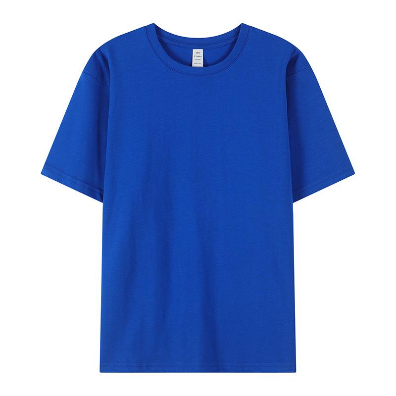 YPRS210g oversize double yarn pure cotton short-sleeved T-shirt for men and women, white heavy loose trendy bottoming shirt