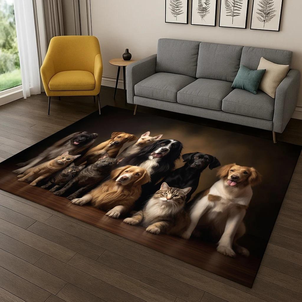 Dog Samoye Koki Cartoon Carpet Rug for Bedroom Living Room Sofa Doormat Home Kitchen Decor Living Room Decoration Home Rug