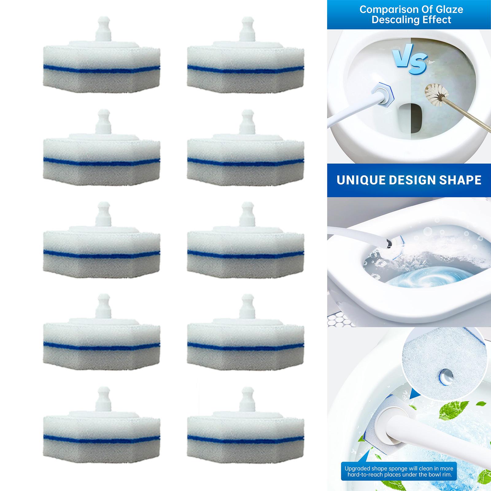 

10 штук синих одноразовых насадок для чистки унитаза . Уборка туалета и ванной комнаты. Одноразовая палочка для чистки унитаза