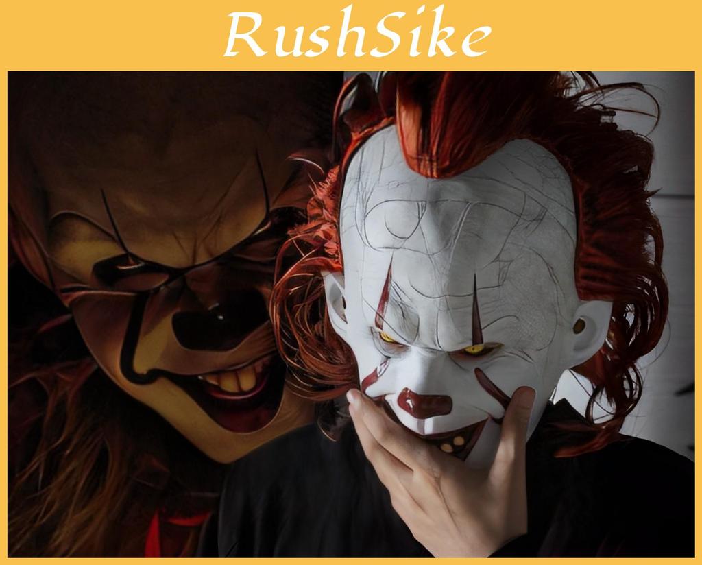 Máscara aterradora de Stephen King para Halloween, disfraz de Joker para hombre, cosplay