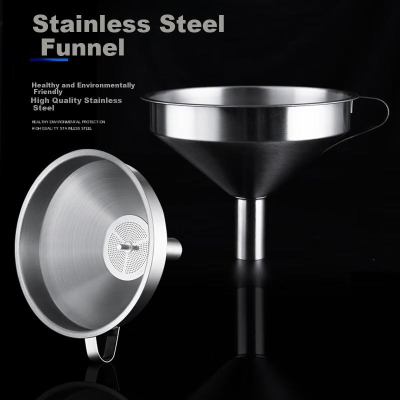 Jekero (Jekero) 304 Detachable Strainer Stainless Steel Funnel Large Size for Wine And Oil - 15cm