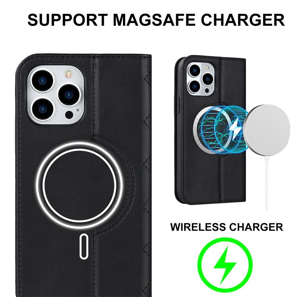 Anti Drop Leather Case For iPhone 15 Plus 14 Pro 14 Pro Max 13 Pro 13 Mini 12 12 Pro Max 12 Pro 12 Mini Wallet Wireless Charging