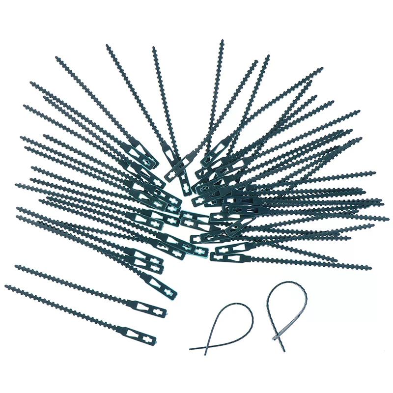50Pcs Adjustable Plastic Plant Cable Ties Reusable Self-locking Ties Garden Plant Vine Supports Cable Ties Stem Clip Fastener