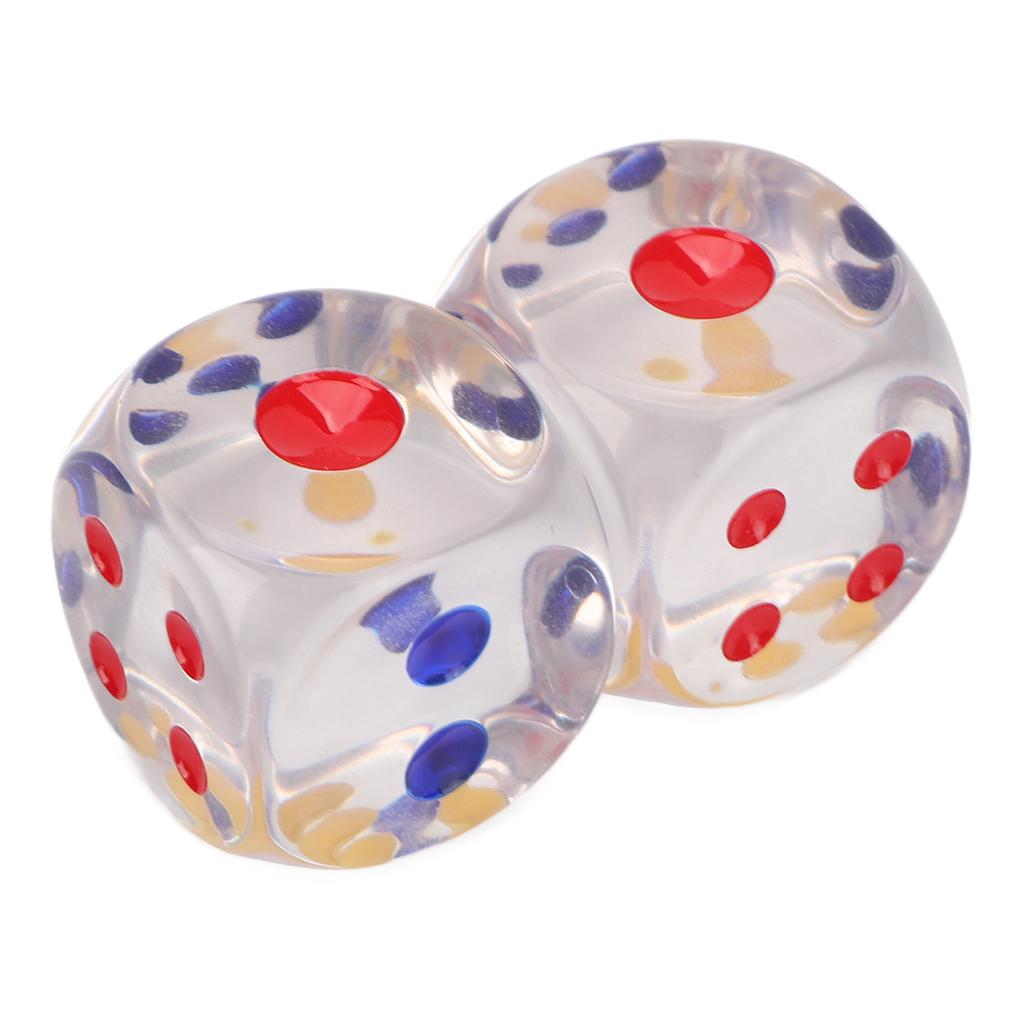 10pcs 2.5cm 6 Sided Dice Set Translucent Colors Dice Standard Game Dice Board Games Dice