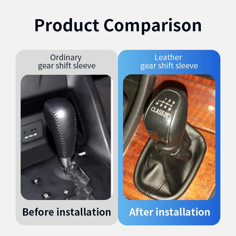 5 6 Speed Car Knob Stick Shifter Handball Manual for Mercedes Benz C Class W203 S203 W209 Leather Gaitor Boot Cover Car-Styling