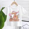 New Capybara Summer Birthday Number Pure Cotton Print Kids T Shirts Short Sleeved Cute Children's T-shirt