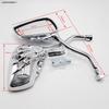 Chrome Motorcycle Handlebar Mirrors Skull Hand M10 M8 Thread Adapters Universal for Scooter Moped ATV Accessories Skeleton