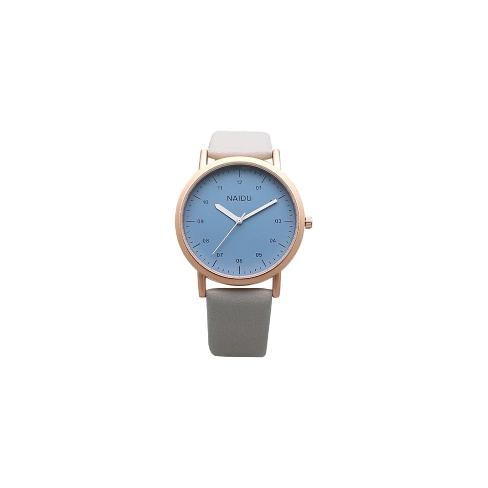 Cute Stylish Women s Analog Watch Gray Blue Easy-to-Read Waterproof Dial