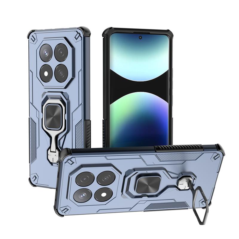 

Shockproof Magnetic Bumper Case for Xiaomi Redmi Note 14 Pro 4G Pro+ Plus 5G Camera Lens Ring Stand Protect Cover Redmi Note14 ProPlus