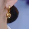 Fashion Shiny Rhinestones Ball Gold Color Small Hoop Earring for Women Girls Elegant Drop Earring Jewelry Gift