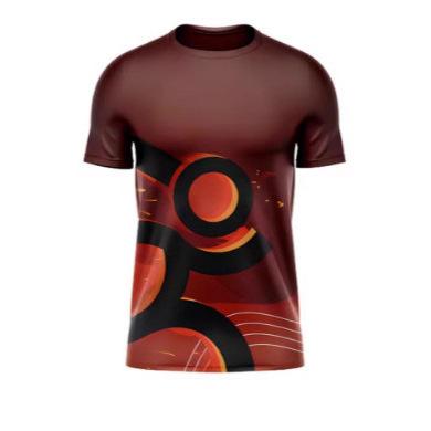 Simple Fashion Running T-Shirt Summer Casual Outdoor Fitness 3D Printed Men's Sports T-Shirt Shoe Neck T-Shirt