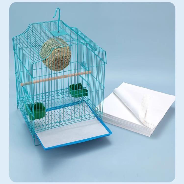 Round Absorbent Birdcage Liner Mat - Disposable and Thickened for Feces Collection and Food Spills