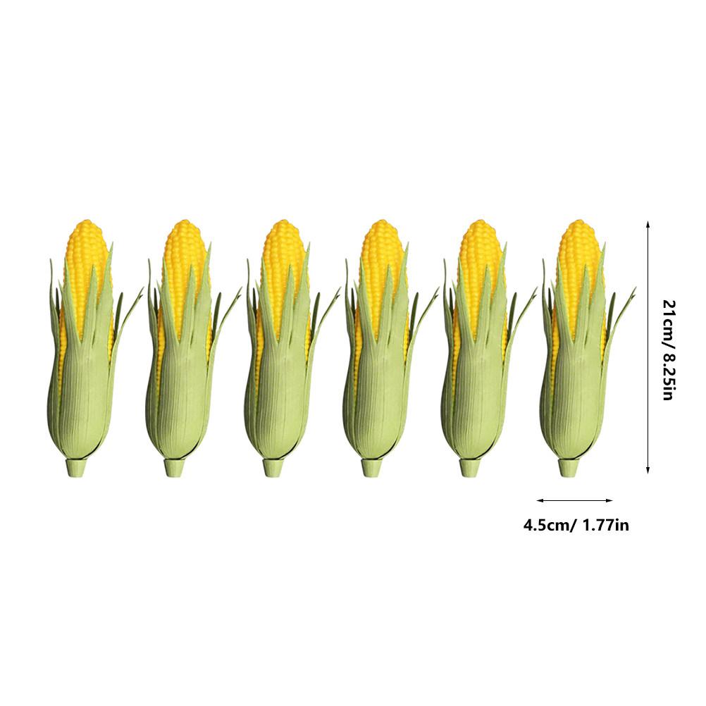 3Pcs Artificial Corn Plastic Models Simulation Corn Decoration for Home Shop Party Tabletop Display Photo Props