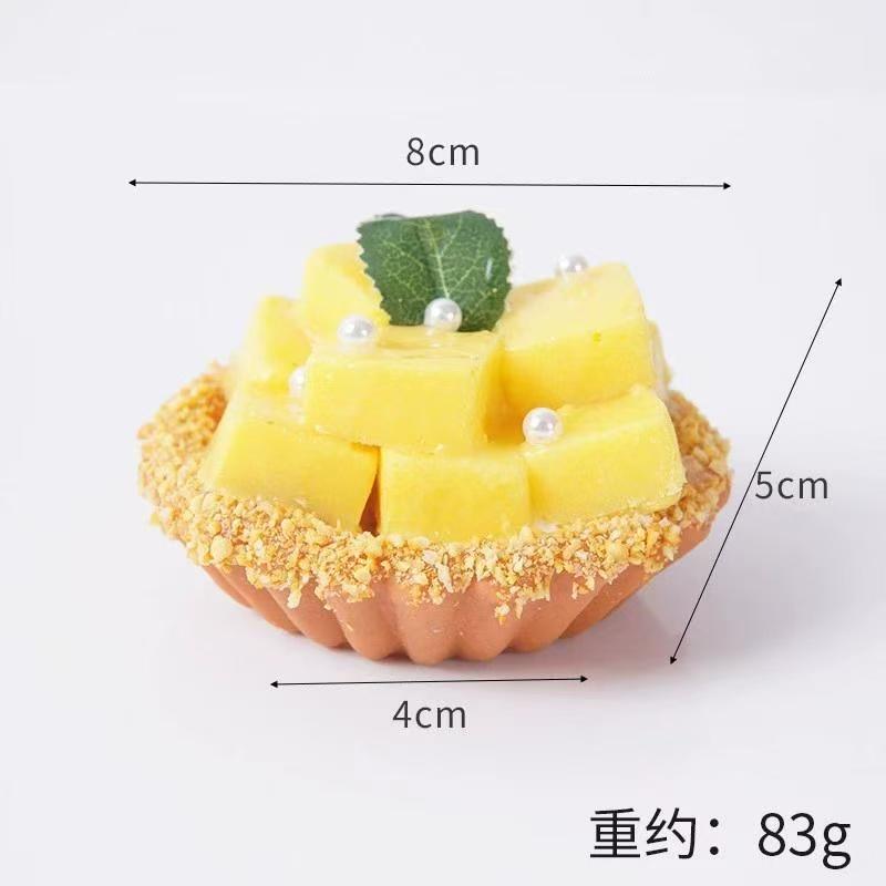 Simulation Fruit Egg Tart Fake Mango Raspberry Cake Model French Bread Desserts Ornaments Bakery Window Display Samples Photogra