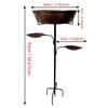 Bird Bath Metal Rustproof Feeder with Removable Bowl Garden for Lawn Decor Water Pond Hummingbird Deck Patio Yard Balcony