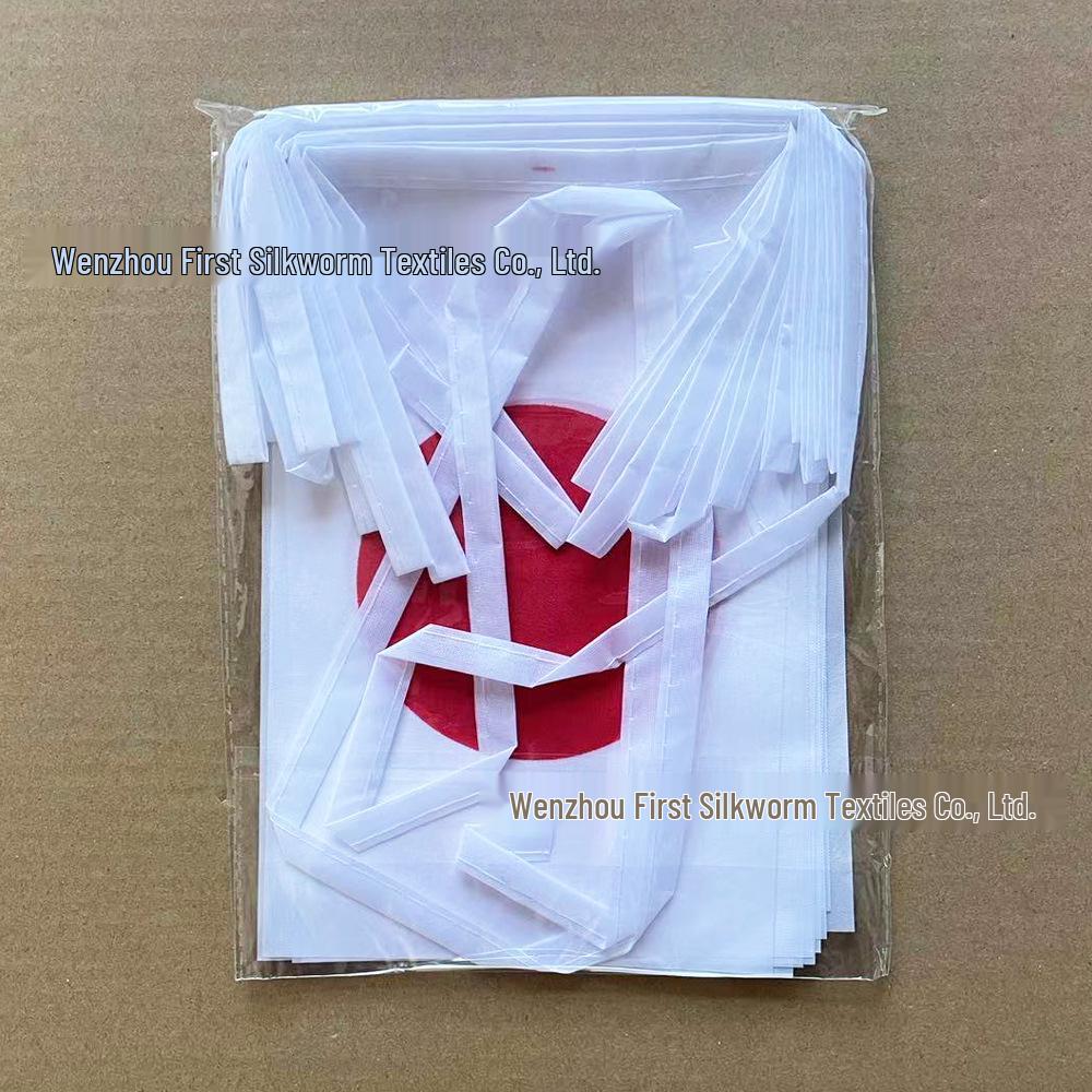 Japanese String Flag and Square Fan Banner: 14x21cm & 20x28cm Polyester Hanging Flags