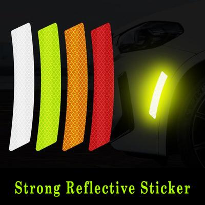 2 Stück/Set Auto Reflektierende Sicherheitsstreifen Aufkleber Auto Rad Augenbraue Reflektierender Aufkleber Reflektierendes Warnsicherheitsband