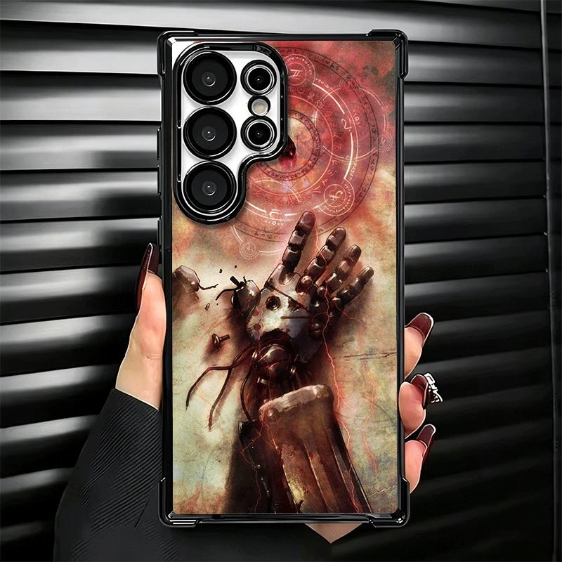F-ullmetal A-Alchemist Anime Plating Phone Case For Samsung Galaxy S24 S25 FE S26 Edge S23 Ultra S22 S21 Plus S20 Anti-Fall Aira