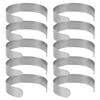 STOBOK Bracelet Making Kit, 10-Piece Stainless Steel Bracelet Core Set, 15mm Open Ring, C-Shaped Bangle Core for DIY Bracelets