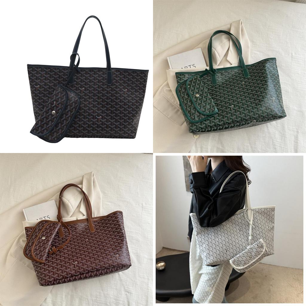 Bella Borsa a Spalla Tote Grande Capacità Blu o Marrone per Donna con Chic Street Style