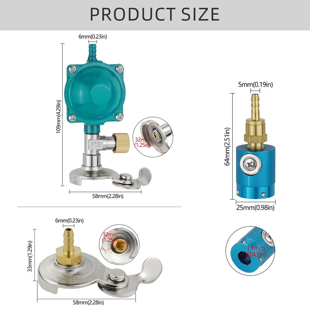 Butane Cylinder Quick Connect Adapter with Stable Pressure Valves Quick Connector Simple Installs for Outdoor Camping