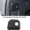 For Jeep Grand Cherokee 2014- Carbon Fiber Car Electric Tailgate Switch Button Frame Cover Trim