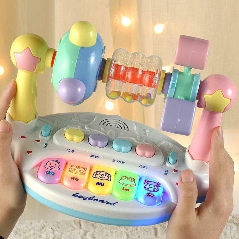 Rotating Bell Baby Music Piano Toy Interactive Early Educational Music Toy  Children