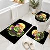 3Pcs Flannel Toilet Mat Set Hocus Pocus Sanderson Sisters Bathroom Rug Non Slip Bath Carpet Home Decor