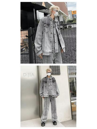 Niche Stitch Washed Distressed Denim Jacket for Men - Spring/Autumn Bestseller